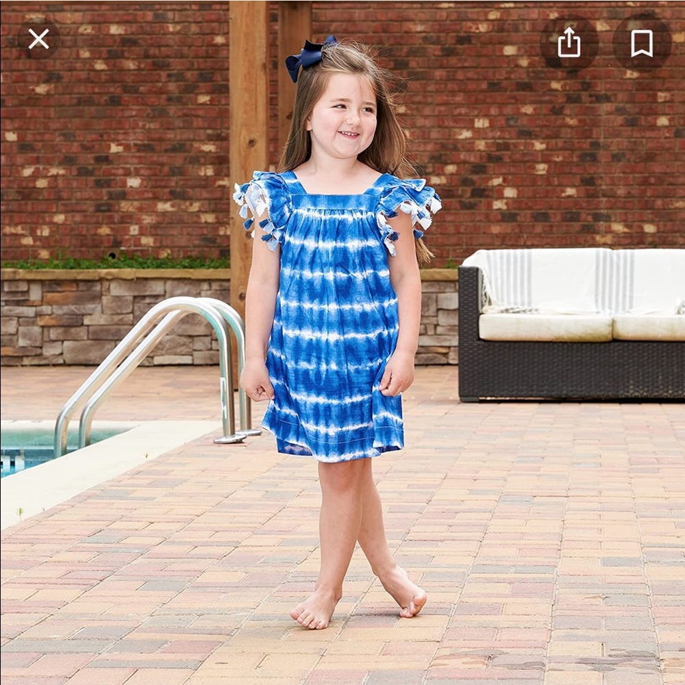 Mud pie toddler dress 100% cotton brand new never worn